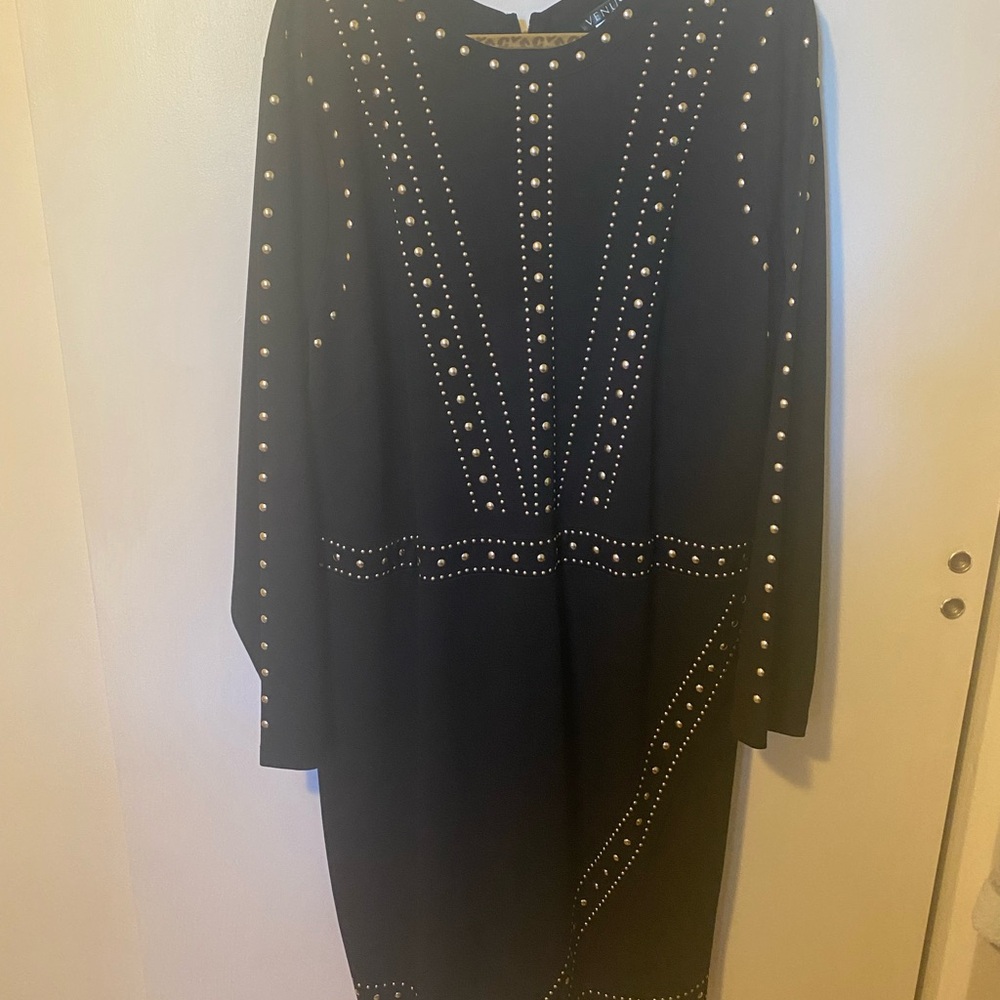 VENUS Black Dress with Silver Studs